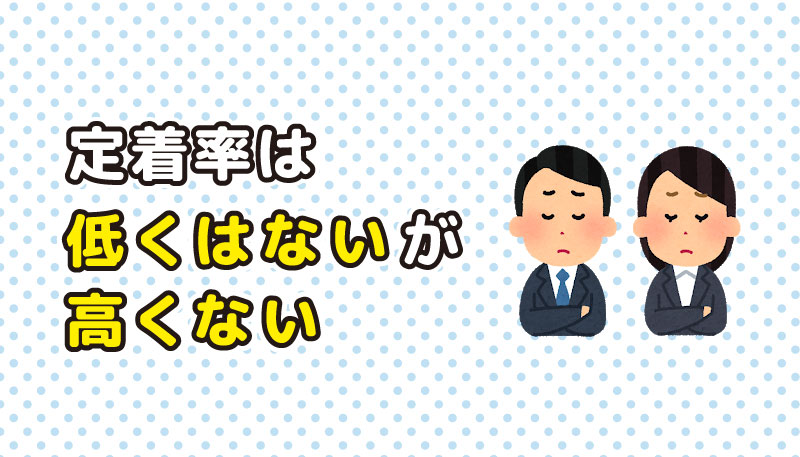 定着率は低くはないが高くもない